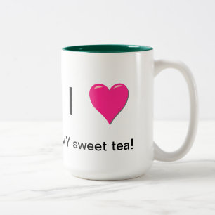 Bicolor Amo mi taza dulce del té