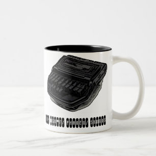 Bicolor Amo mi trabajo en taza del regalo del reportero de
