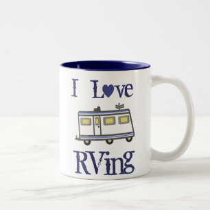 Bicolor Amo RVing/la taza del viaje del amor del campista