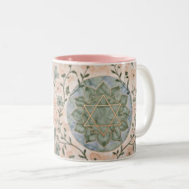 Bicolor Amor Ilimitado - Taza de Corazón Floral