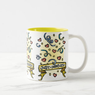 Bicolor Apenas taza casada