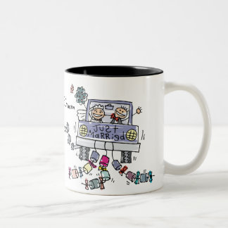 Bicolor Apenas taza casada - personalizar