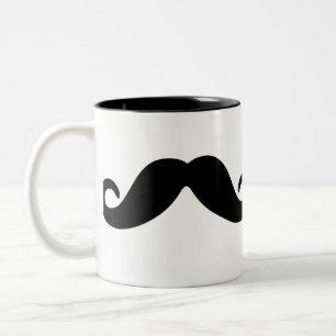 Bicolor apenas una taza del bigote