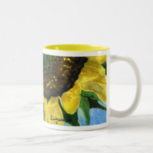 Bicolor Arte de la acuarela de la taza de la pintura del