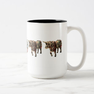 Bicolor "Arty el buey" taza de 15 onzas