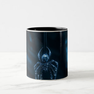 Bicolor Astronauta Sentado en Taza de Café de Galaxia del