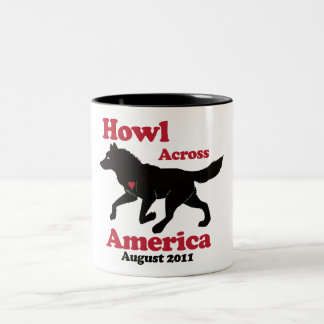 Bicolor Aullido a través de la taza de América