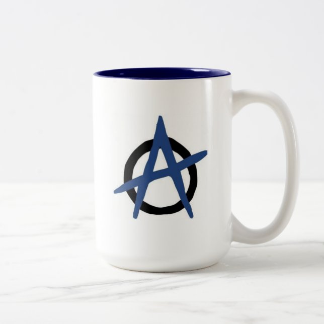 Bicolor Azul de la taza de la anarquía (Derecha)