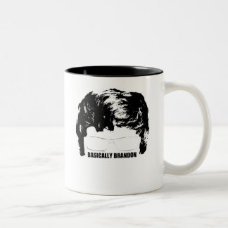 Bicolor Básicamente taza del logotipo de Brandon