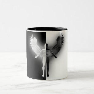 Bicolor Batalla entre la taza ligera y de la oscuridad