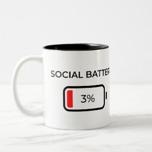 Bicolor Batería Social 3% - Taza de Café