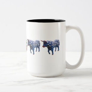 Bicolor "Bebé el buey de la estrella azul" taza de 15