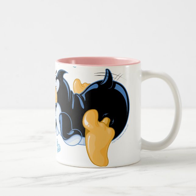 Bicolor Besar la taza de café de los pingüinos (Derecha)