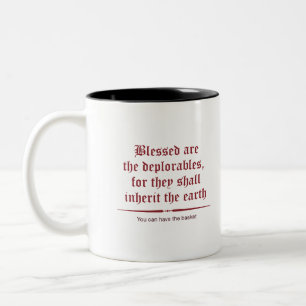 Bicolor Blessed es la taza 2 de los deplorables en rojo
