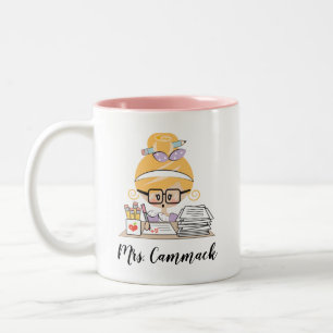 Bicolor Blonde personalizado de la taza del profesor