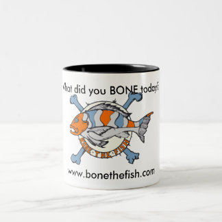 Bicolor Bonethefish.com - taza del hueso