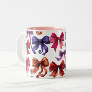 Bicolor Bowtie para la taza de tono de sueño-dos