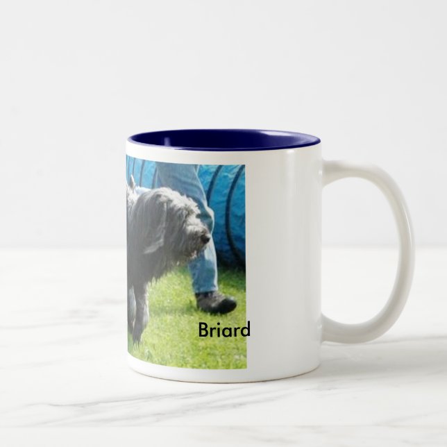 Bicolor Briard taza (Derecha)