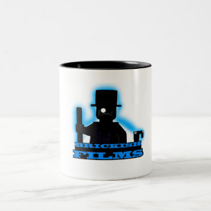 Bicolor Brickish filma el logotipo - taza