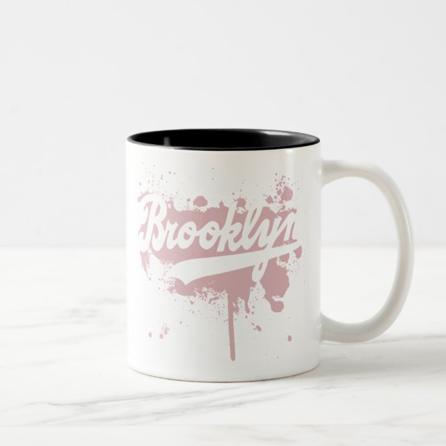 Bicolor Brooklyn pintó la taza rosada (Derecha)