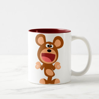Bicolor "Bueno..." Taza del oso de dibujos animados encogi