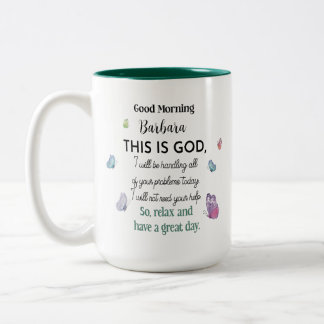 Bicolor Buenos Días Este Es Dios, Taza Cristiana Personali
