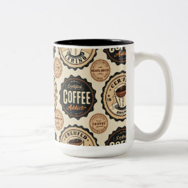 Bicolor Café adicto a la taza de café