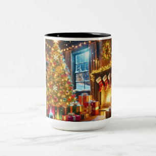 Bicolor Café, taza de chocolate caliente