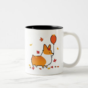 Bicolor Caída roja del Corgi en la taza el CorgiThings