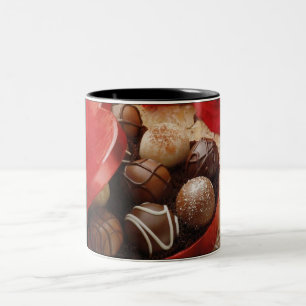 Bicolor Caja de taza de los chocolates