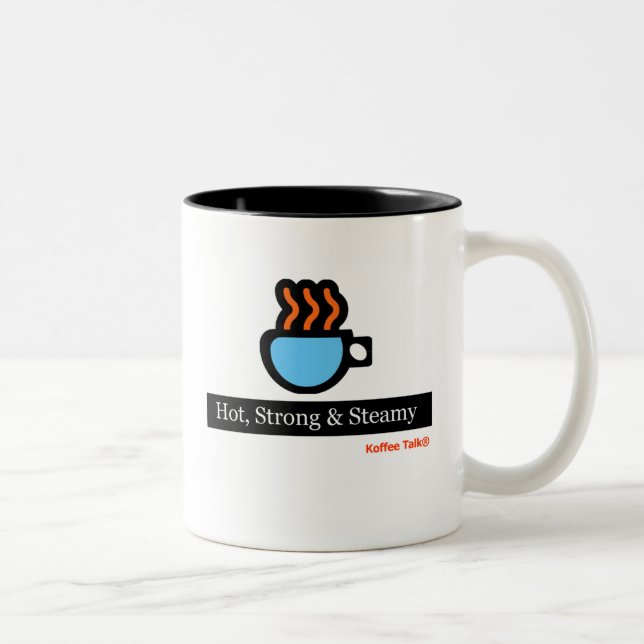 Bicolor Caliente, fuerte y tórrido - 15oz. Taza (Derecha)