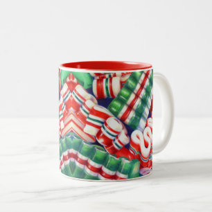 Bicolor CARAMELO DE CINTA Rojo Taza de Dos Tonos