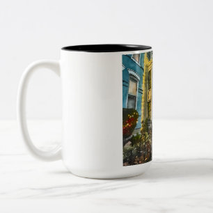 Bicolor Casas adosadas en taza de otoño