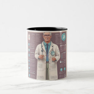 Bicolor Celebrar los días de un Médico con nuestra taza