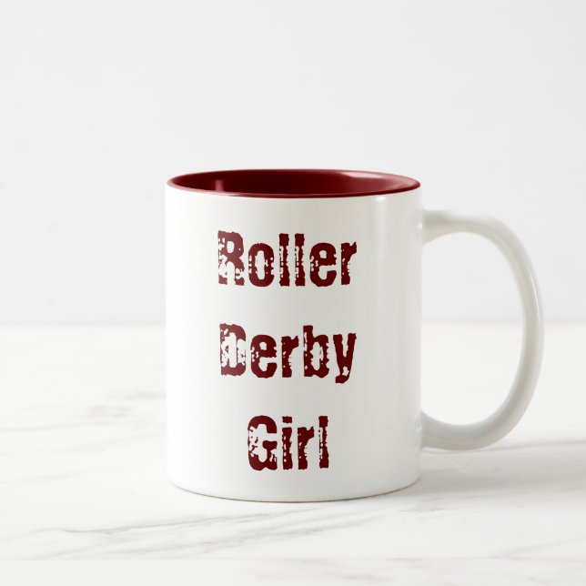Bicolor Chica de Derby del rodillo - taza (Derecha)