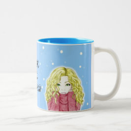 Bicolor Chica de nevada Taza