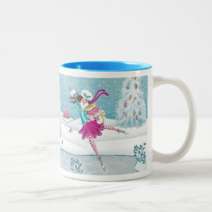 Bicolor Chica patinador - taza de dos tonos
