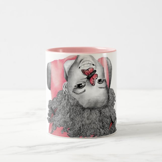 Bicolor Chica rosado 2 - taza (Centro)