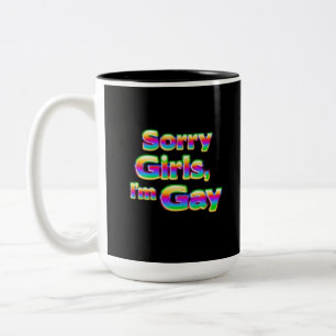 Bicolor Chicas tristes, taza del gay del ` m de I