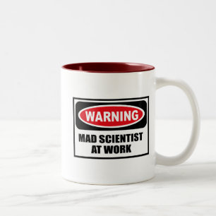 Bicolor CIENTÍFICO ENOJADO amonestador EN la taza del