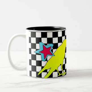 Bicolor "Como el cuervo vuela" la taza