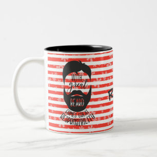 Bicolor Con la gran barba viene la taza de café