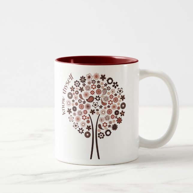 Bicolor Conozca Thyself - taza del árbol (Derecha)