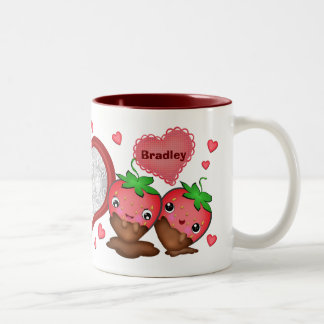 Bicolor Corazones taza de encargo de la foto del amor de