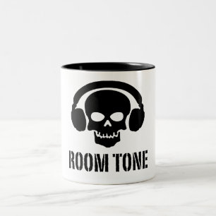 Bicolor Cráneo del tono del sitio - taza para los