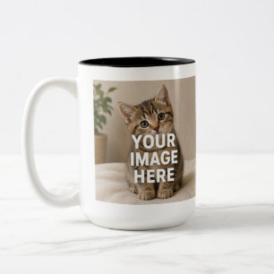 Bicolor Crea tu propia taza de café de 15oz de dos tonos