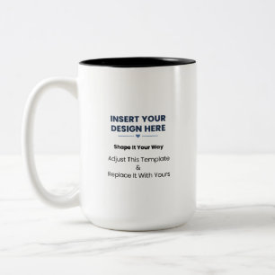 Bicolor Crea tu propia taza de café de 15oz de dos tonos