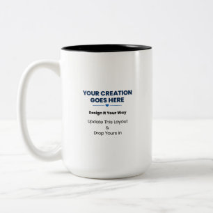 Bicolor Crea tu propia taza de café de 15oz de dos tonos