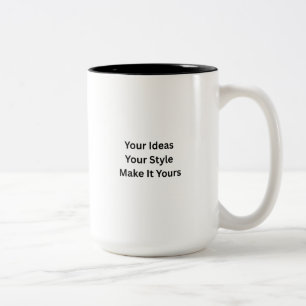 Bicolor Crea tu propia taza de café de 15oz de dos tonos