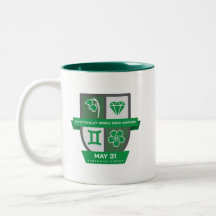 Crest de cumpleaños de Géminis™ para taza del 21-3